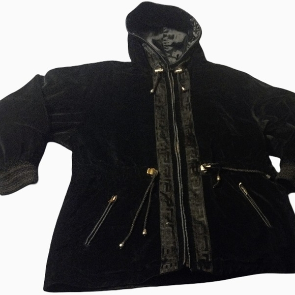 Skea Jackets & Blazers - Vintage Luxurious Black Velvet Utility Jacket